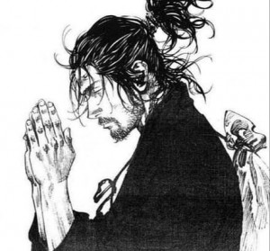 Создать мем: vagabond manga hat, миямото мусаси манга, такедзо бродяга