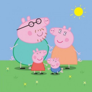 Create meme: Peppa and her family