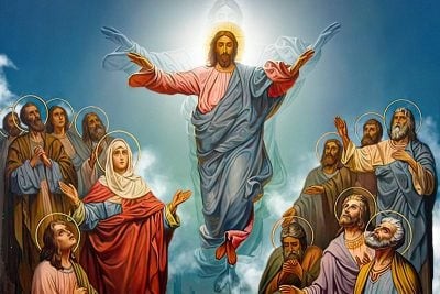 Create meme: the ascension of the Lord, ascension icon, Jesus Christ 