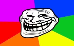 Create meme: trollface, trolling, funny