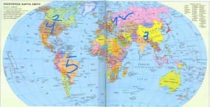 Создать мем: политическая карта мира со странами на русском, политическая карта мира 21 век, современная политическая карта мира