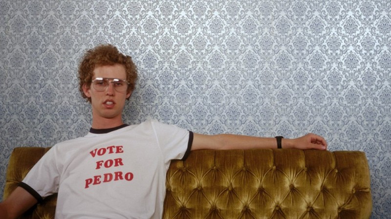 Create meme: Napoleon dynamite, Napoleon dynamite Pedro, vote for pedro the rock