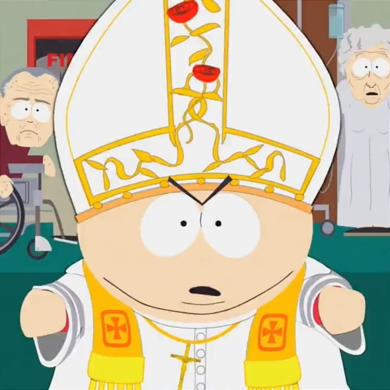 Create meme: Eric Cartman, Eric Cartman is a priest, South Park 