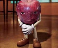 Create meme: Hey Apple , red apple , meme apple