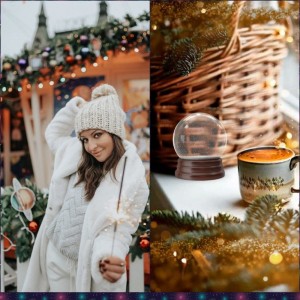Создать мем: зимние фотографии, новогодний, шапка и шарф