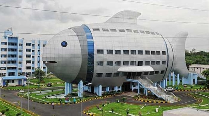 Create meme: National Fisheries Development Council building Hyderabad, the most unusual buildings in Moscow, unusual buildings of the world