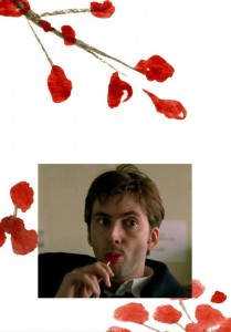 Create meme: David Tennant kiss GIF, David Tennant Blackpool, a man with a rose in his mouth