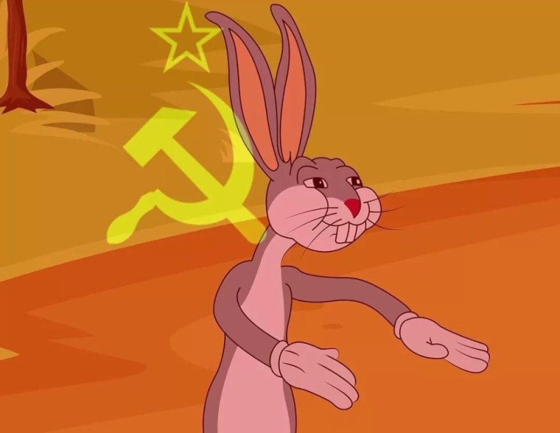 Create meme: rabbit bugs Bunny, bugs Bunny meme, bugs bunny is a communist