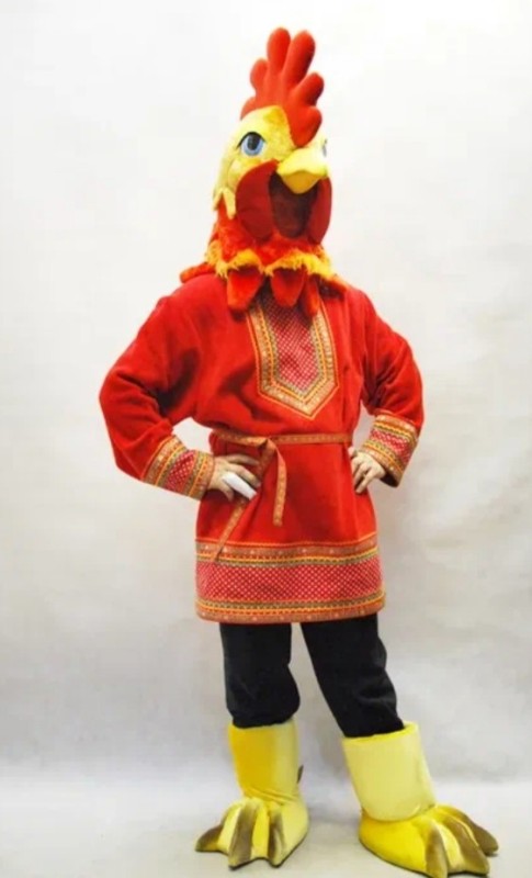 Create meme: rooster costume, A full-length rooster doll, carnival costume cockerel petrusha article 5006
