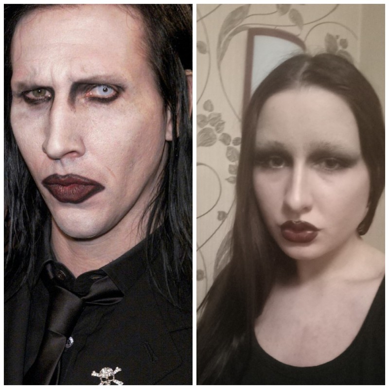Create meme: Marilyn Manson , marilyn manson , Merlin Manson and his wife
