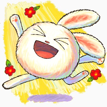 Create meme: rabbit with a knife smiley, zaya bala, friendly rabbit mochi