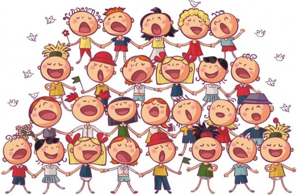 Create meme: cheerful children's choir, merry chorus, children's choir drawing