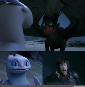 Create meme: stoned toothless, to train your dragon 3, toothless and day fury photos