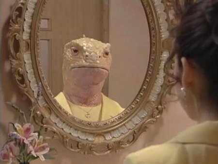 Создать мем: рептилоиды, свет мой зеркальце, ящерица