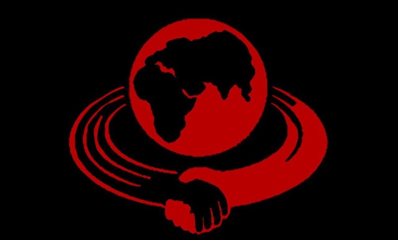 Create meme: The red globe, The globe is red, The red earth