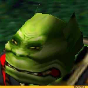 Create meme: green Orc