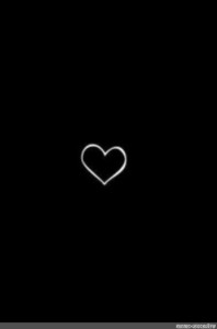 Создать мем: белое сердечко на черном фоне, сердце черное, сердечко черное