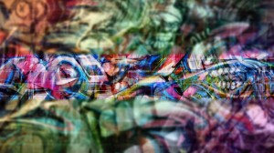 Create meme: graffiti, hat YouTube, background blurred graffiti