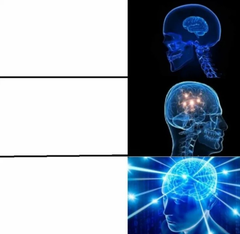 Create meme: meme about the brain, meme glowing brain, a template for brain memes