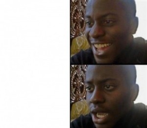 Create meme: meme with a crying Negro, Negro smiling meme, surprised Negro memes