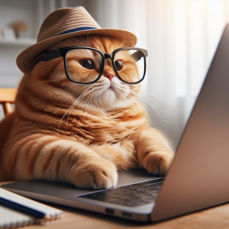 Создать мем: кот, котик в интернете, умный кот