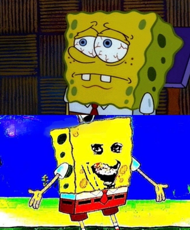 Create meme: Spongebob rebirth, sponge Bob square pants , spongebob spongebob