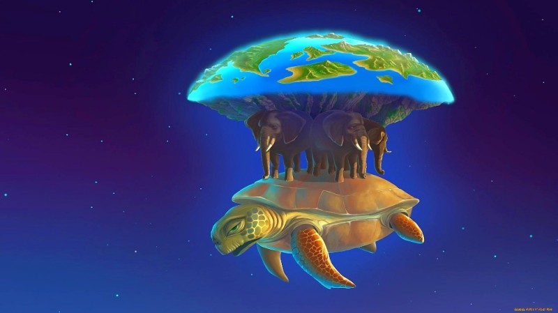 Create meme: the earth elephants, land on three elephants and a turtle, elephants on a turtle