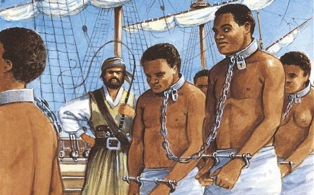 Create meme: slavery, negroes on galleys, Negro slavery