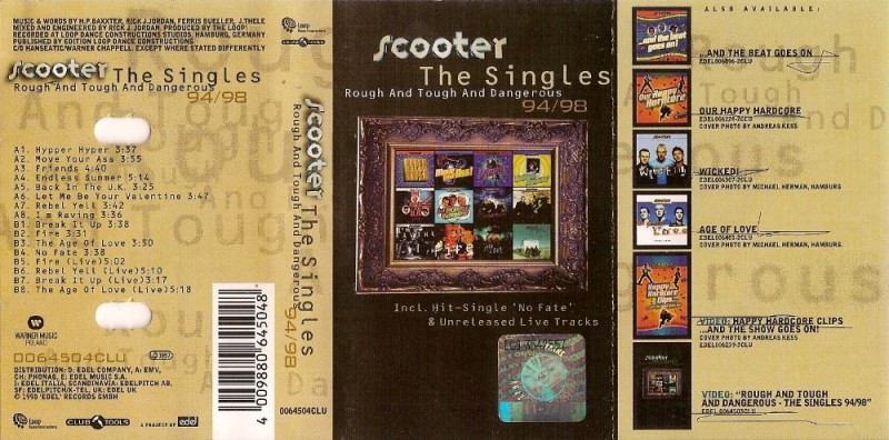 Создать мем: scooter singles, scooter the singles 94-98 rough and tough and dangerous vhs, scooter rough and tough and dangerous the singles 94/98