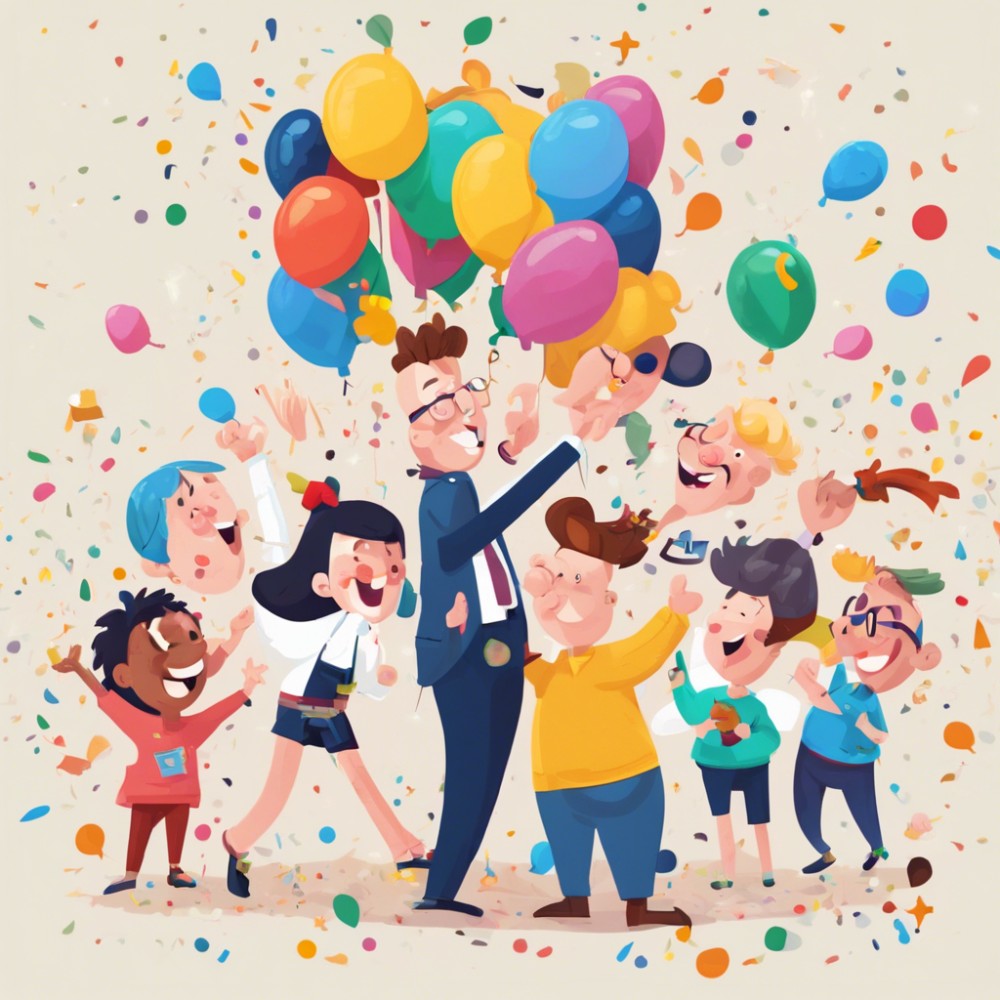 Create meme: party background, happy celebration, corporate drawing