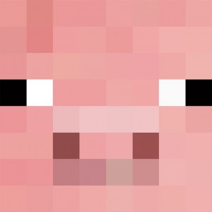 Create meme: Minecraft, pig from minecraft face, pig minecraft head