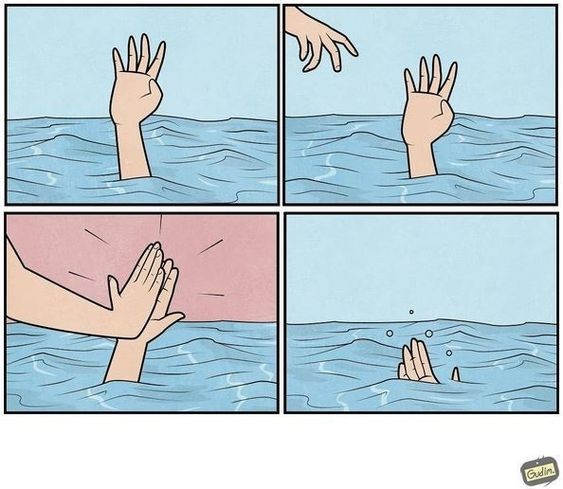 Create meme: drowning meme, body part, drowning man template