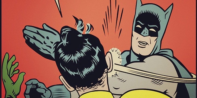 Create meme: Batman meme, Batman slap, Batman Robin