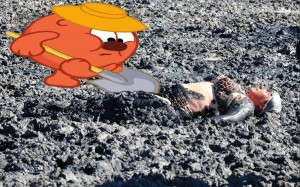 Create meme: on vacation, beach, puddles