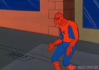 Создать мем: спайдермен 1967 мем, человек паук 1967, мем человек паук