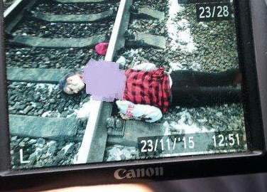 Create meme: Hit by a train, Rina polenkova, A train ran over