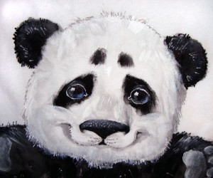 Создать мем: Осторожно Злая панда