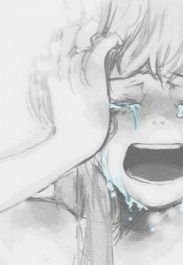 Создать мем: плачет аниме, аниме девушка кричит в слезах, плачущие аниме девушки