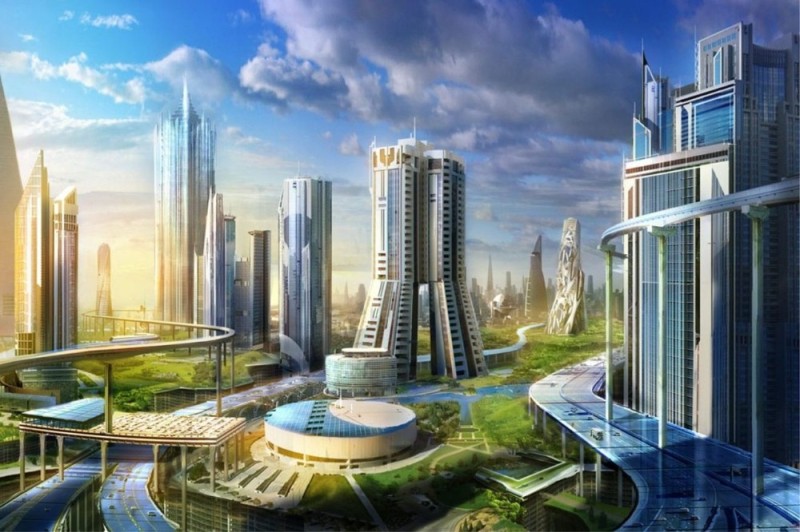 Create meme: background the city of the future, futuristic city of the future, the project city of the future 