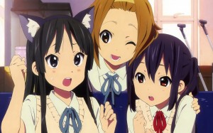 Создать мем: картинки аниме кейон рицу и мио, фотки три девушки аниме, три девочки аниме картинки