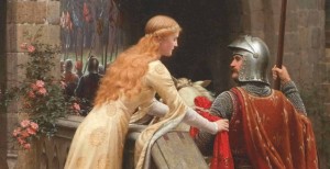 Create meme: akkolada Edmund Blair Leighton, Edmund Leighton, knight and beautiful lady