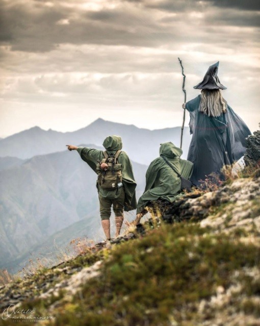 Create meme: The lord of the rings of the mountain, Gandalf on the mountain, the Lord of the rings 