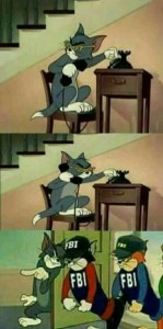 Create meme: meme of Tom and Jerry, Tom and Jerry Tom calls, Tom and Jerry
