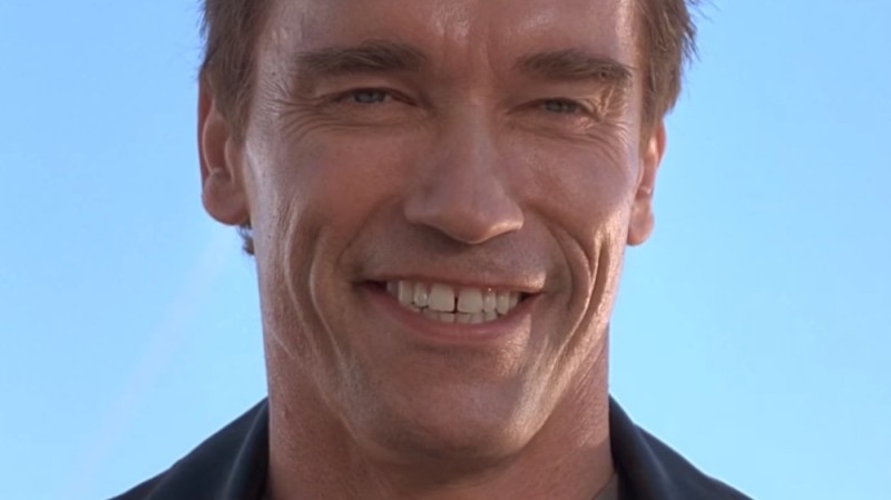 Create meme: Terminator's smile, schwarzenegger smile terminator, arnold schwarzenegger smile