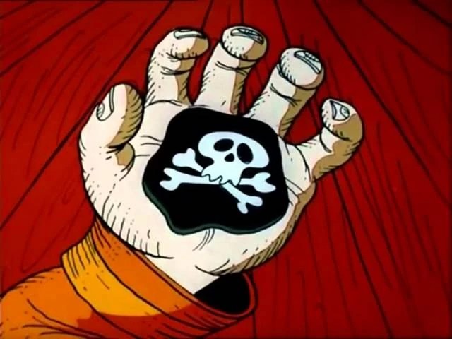 Создать мем: черная метка мультфильм остров сокровищ, остров сокровищ, черная метка мультик про пиратов