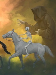 Create meme: oil painting 4 riders, horsemen of Apocalypse the rider on the white horse, the four horsemen