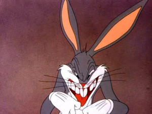 Создать мем: тупые лица из мультфильмов, hare, злой кролик мем