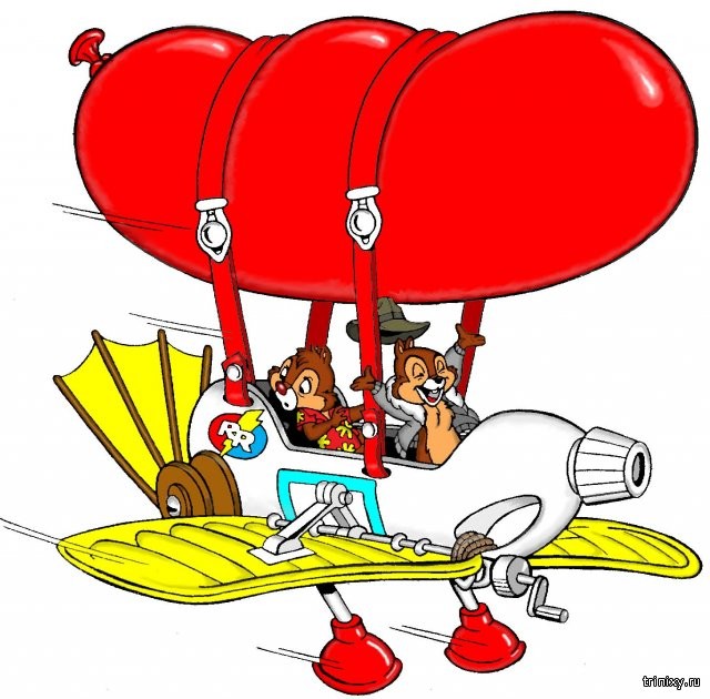 Create meme: Chip and Dale rescue plane, funny postcard, Chip and Dale plane