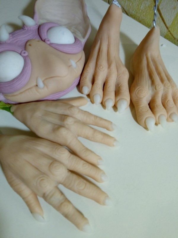 Create meme: toy , modeling of hands, dobby from harry Potter made of polymer clay