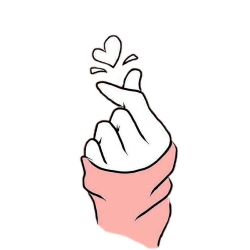 Создать мем: сердечко пальцами на белом фоне, сердечко одной рукой пальцами, саранхэ рисунок
